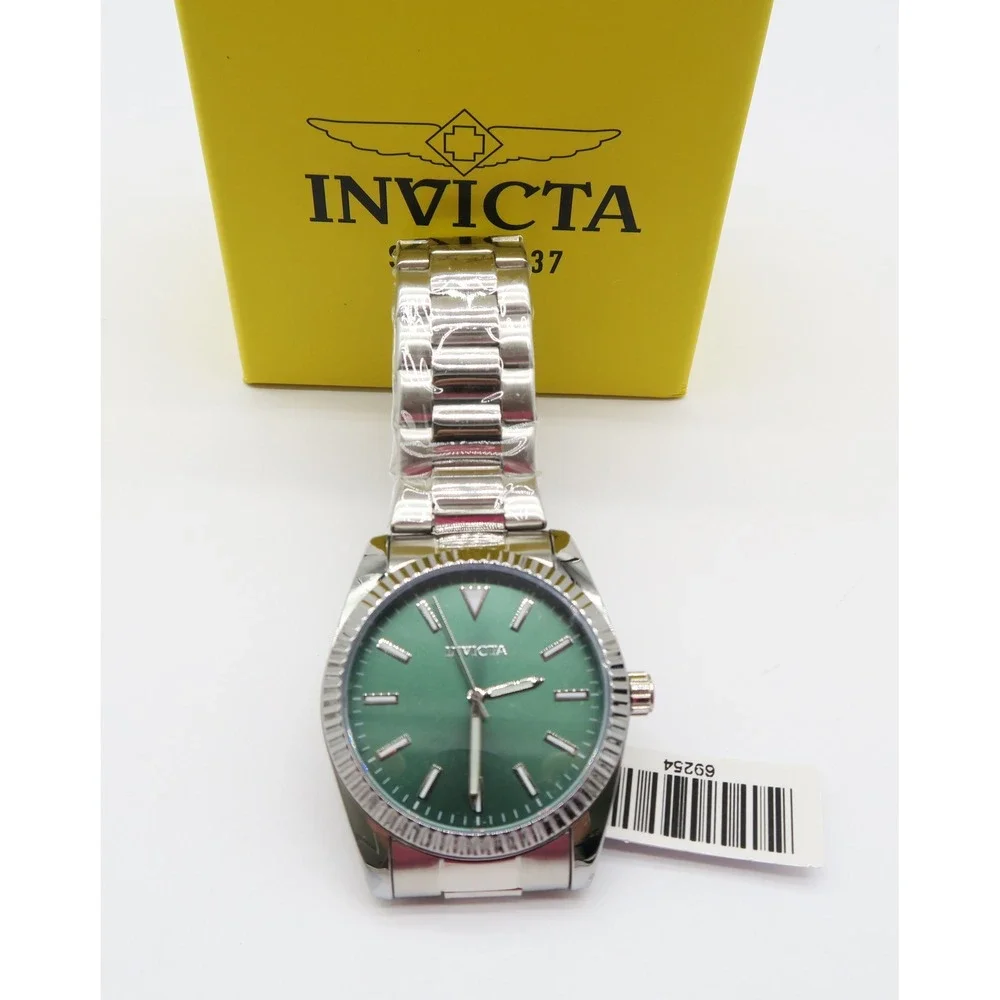 Invicta Celestial Langdon Mens Watch 40mm Green Dial Silver Steel 69254 New